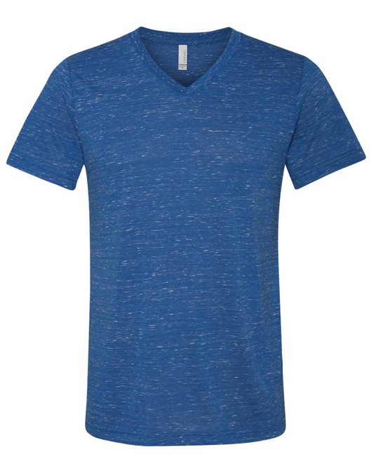 True Royal Marble V-Neck Bella Canvas blank unisex tee